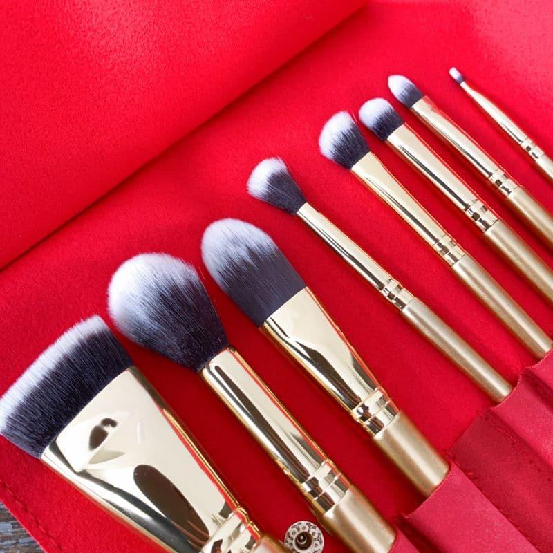 LUXIE Glitter And Gold Brush Set With Brush Organizer #2