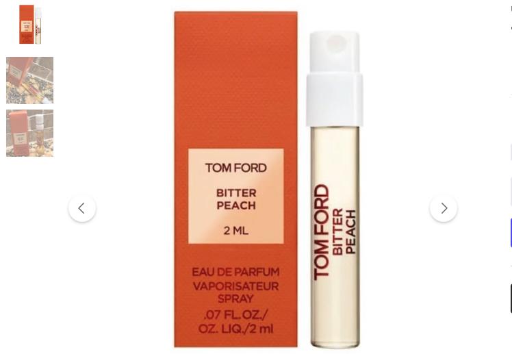Tom Ford Bitter Peach Perfume Vial