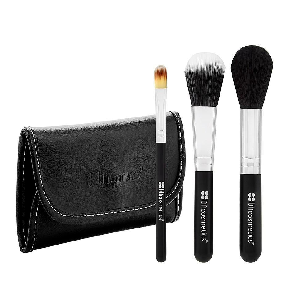 BH Cosmetics Face Essential To Go 3 Piece Brush Set