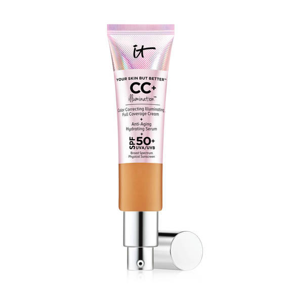 IT Cosmetics CC+ Illumination Color Correcting Full Coverage Cream Tan Jumbo 75ml