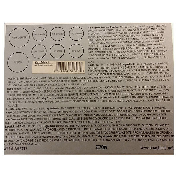 Anastasia Beverly Hills Face Palette Warm 1 #1