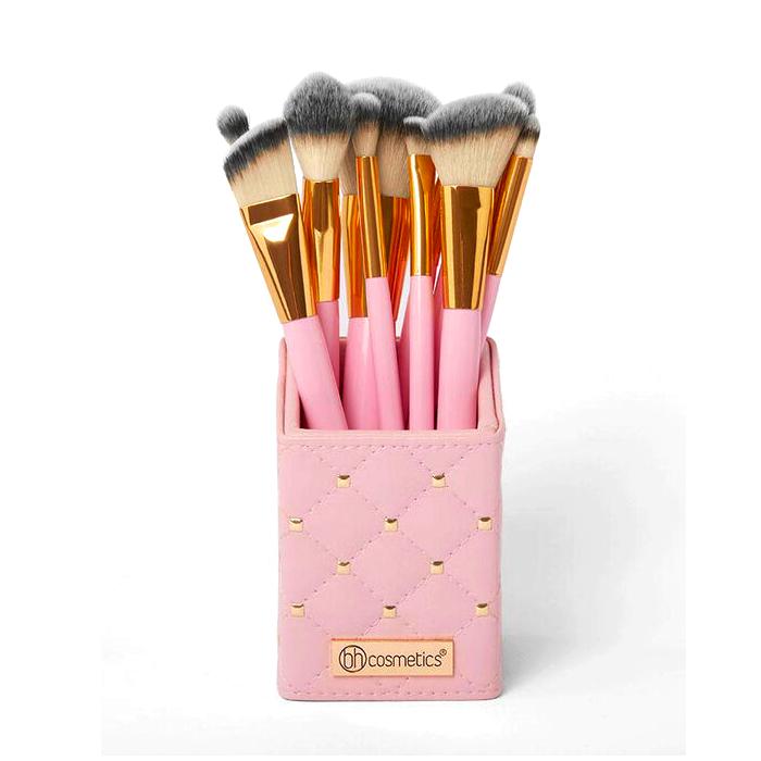 BH Cosmetics Brush Holder Quilted Pink