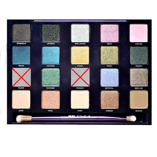 Urban Decay Vice 2 Eyeshadow Palette Missing Radar and Voodoo #0