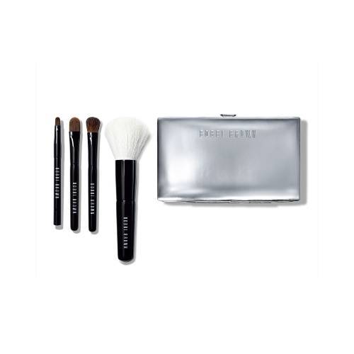 Bobbi Brown Mini Brush Set Silver Case