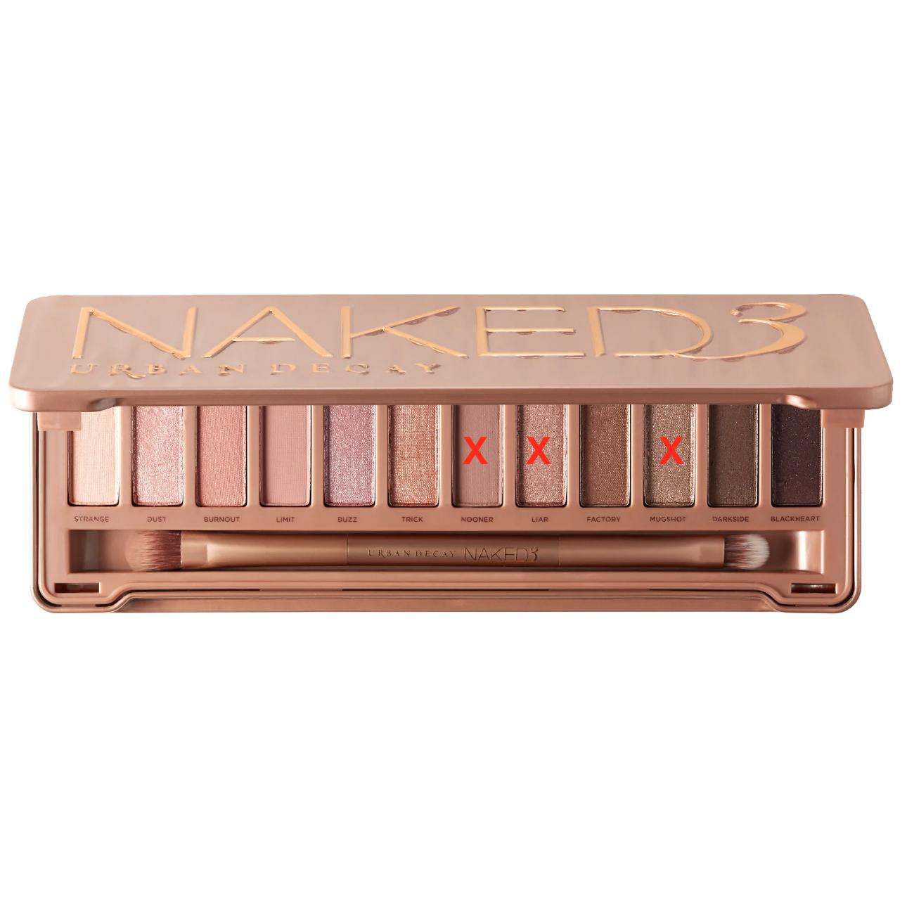 Urban Decay Naked3 Palette (without nooner, liar, mugshot)