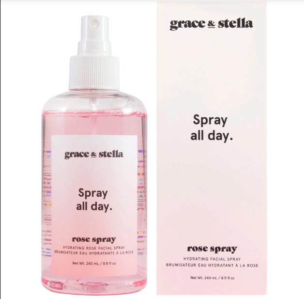 Grace & Stella Spray All Day Hydrating Rose Facial Spray Travel 30ml