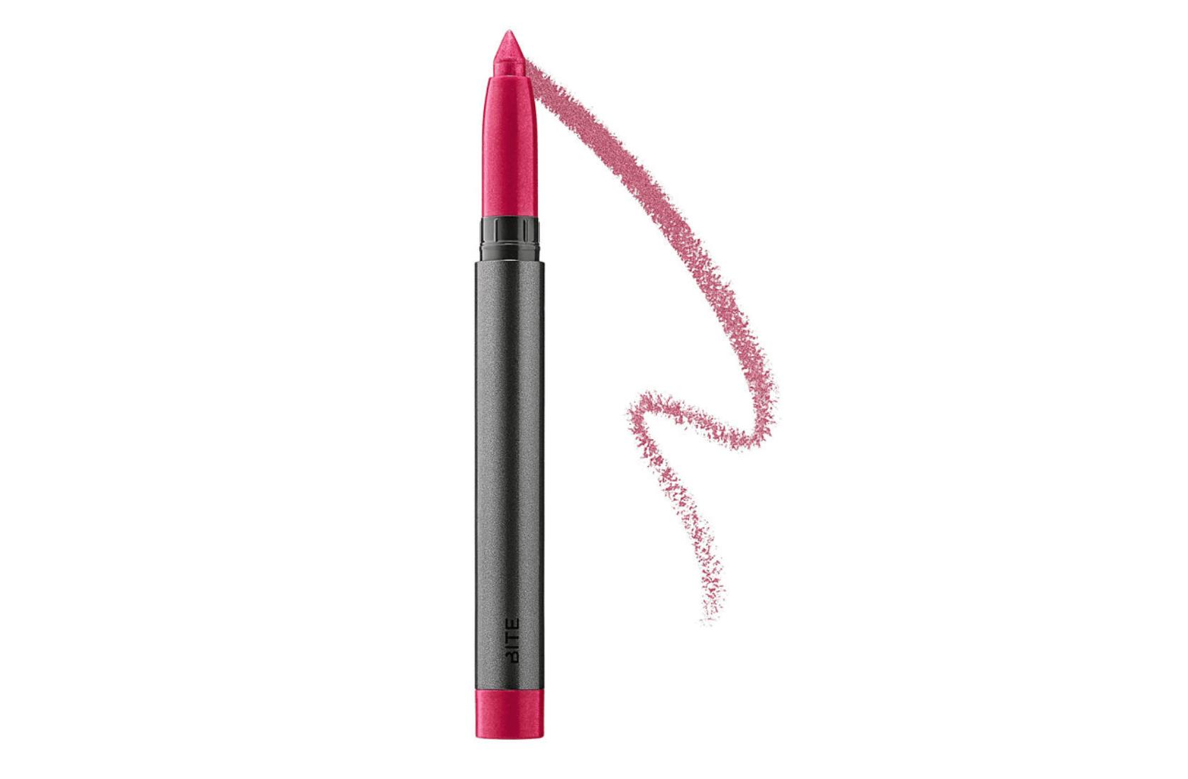 Bite Crystal Creme Shimmer Lip Crayon Fuchsia Frosting