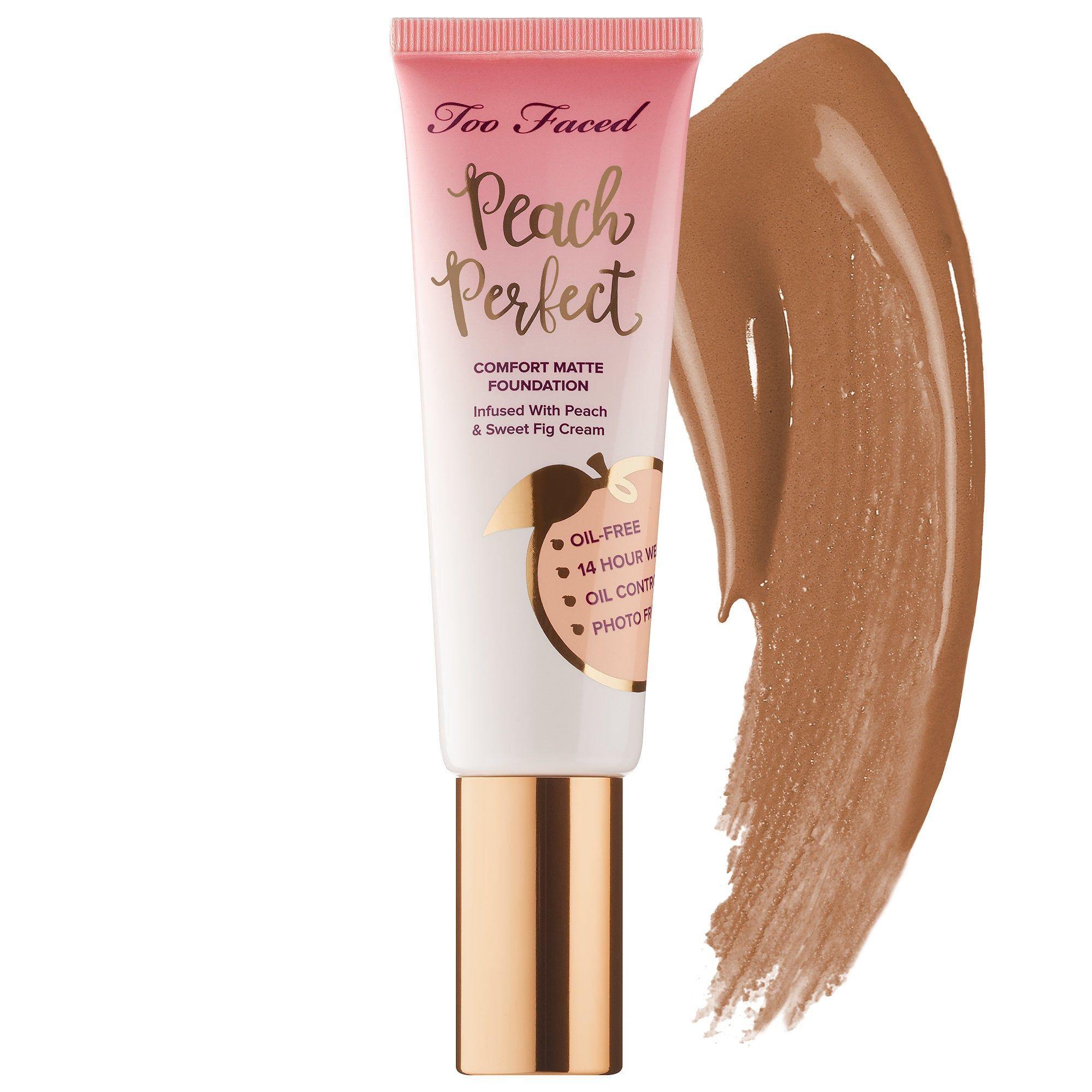 Too Faced Peach Perfect Comfort Matte Foundation Spiced Rum