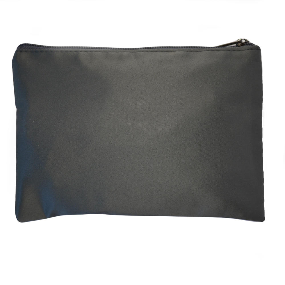 Giorgio Armani Dark Silver Satin Makeup Bag #0