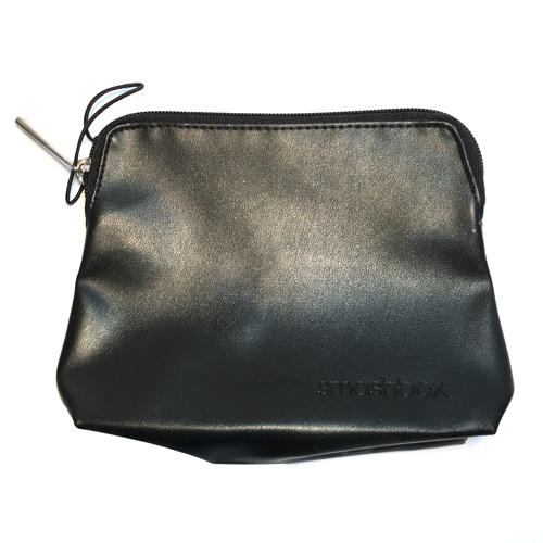 Black Faux Leather Smashbox Makeup Bag