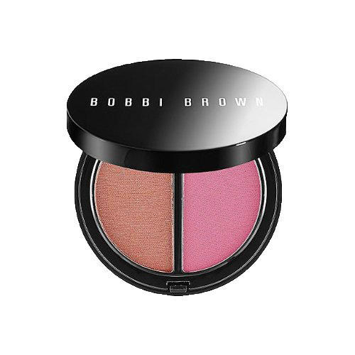 Bobbi Brown Bronzer/Blush Compact Duo Med. Bronzing Powder 02 Soft Pink Blush 7