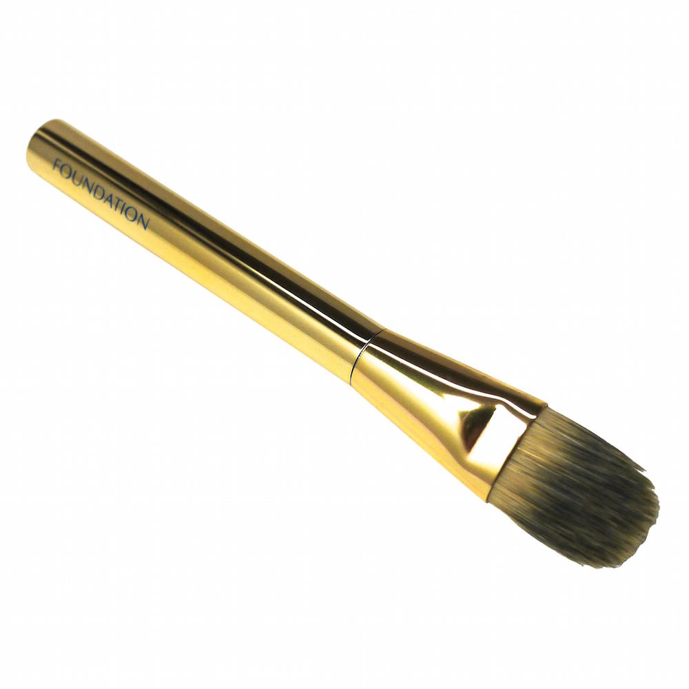 Estee Lauder Foundation Face Brush & Case Gold Edition